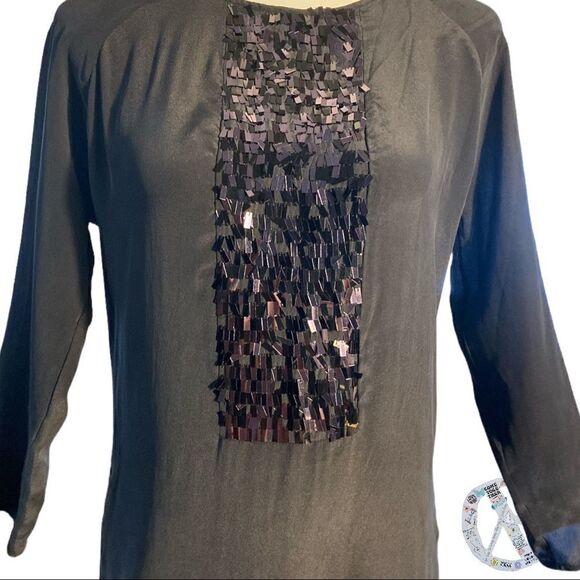 𝅺Helene 100% silk 3/4 sleeve sheath dress.custom made - Picture 2 of 10